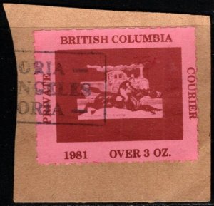 1981 British Columbia Private Courier Up to 3 Oz Used Port Angeles Cancellation