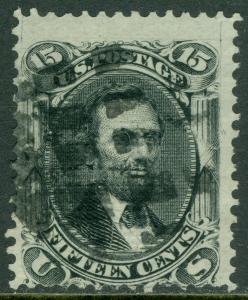 EDW1949SELL : USA 1868 Scott #91 Used. Very Fresh. PSAG Certificate Catalog $650