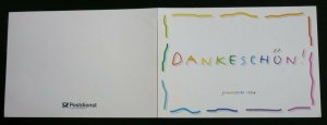 Germany 1994 Kinder Post Booklet - Children Deutschland Thank You Note US 1 