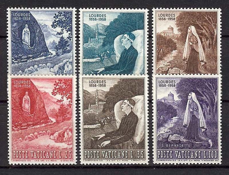 1958 - VATICAN - Scott #233-238 - MNH **