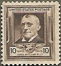 United States #868 10c James Whitcomb Riley MNG (1940)
