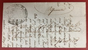 Italy, Papal States, 1847, Stampless Cover/Folded Letter, to Mogliano