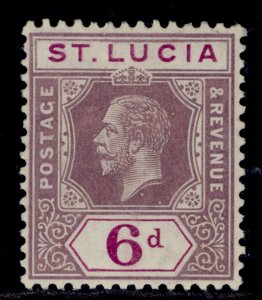 ST. LUCIA GV SG84a, 6d grey-purple & purple, M MINT. Cat £16.