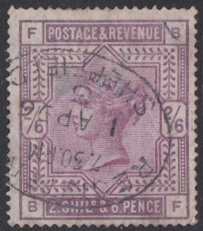 002227/Great Britain 1884 Sg178 2s6d Lilac used cds Cv £160  BF