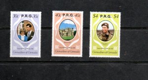 GRENADA GRENADINES1981 ROYAL WEDDING WITH PRG OVERPRINT