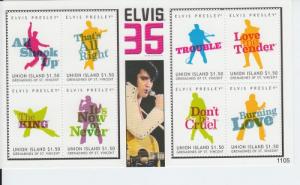 2012 St Vincent Union Is. Elvis Presley 35th (Scott NA) MNH