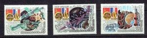 RUSSIA - 1982 SOVIET FRENCH SPACE PROGRAM - SCOTT 5059 TO 5061 - MNH
