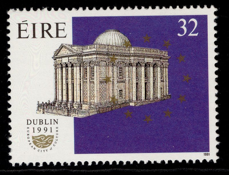 IRELAND QEII SG801, 1991 32p city hall & European community emblem, NH MINT.