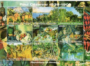 Senegal 1999 SG#MS 1606  Paintings by Paul Cezanne Sheetlet (9) Perforated MNH