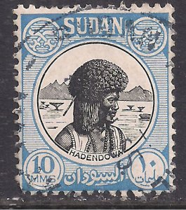 Sudan 1951 KGV1 10 Mils Hadendowa used SG 128 ( H1014 )