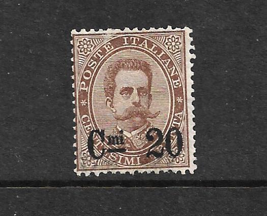 ITALY 1890-91  20c on  30c BROWN  MNG   Sc 65  SG 45