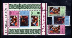 024055 Painting set+S/S TRINIDAD CHRISTMAS MNH#24055