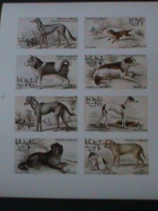 ​OMAN STATE-WORLD FAMOUS LOVELY DOGS- IMPERF-MNH-SHEET-VF-EST $12 LIMITED