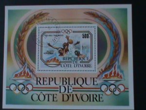 ​IVORY COAST-1983- PRE OLYMPIC GAMES-CTO S/S VERY FINE- WE SHIP TO WORLDWIDE