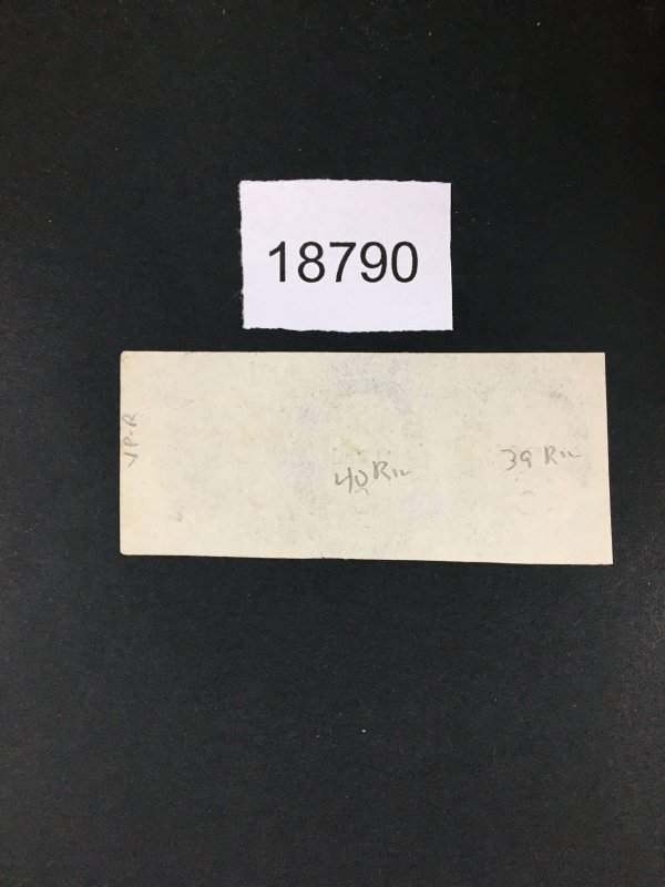 MOMEN: US STAMPS # 9 POS.39-40R1L PAIR USED LOT #18790