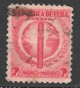 Cuba 357: 2c Cigar and Globe, used, F