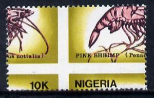 Nigeria 1988 Shrimps 10k unmounted mint single with super...