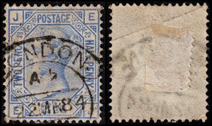 3765 GB: 2½d Blue 1881. SG157 Sc82 Mi59. Spec J24. BF. Plate 15. Average. c£45