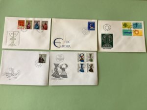 Liechtenstein 1966 postal stamps covers 5 items Ref A1403