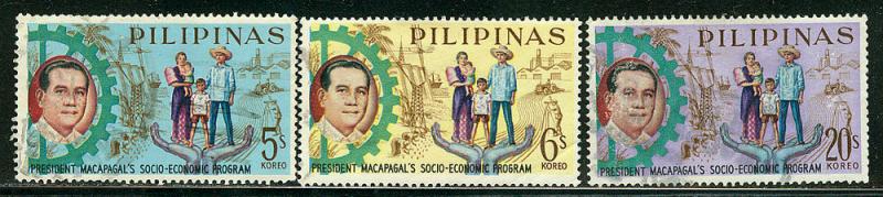 Philippines Republic Scott # 893 - 895, used