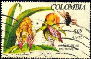 Orchid & Bee, Colombia stamp SC#C491 used