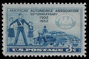 U.S. #1007 MNH; 3c American Automobile Association (1952) (3)