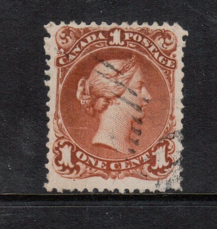 Canada #22a Used Fine - Very Fine Watermarked Showing Two Letters