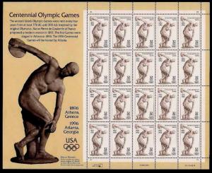 US.#3087  Centennial Olympic Games - Pane of 20 - OGNH - VF - $20.00 (ESP#016)