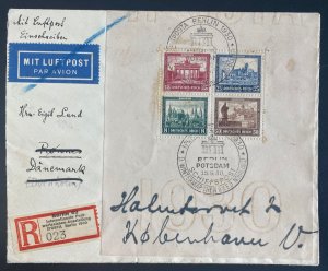 1930 Berlin Germany Souvenir Sheet Cover to Copenhagen Denmark Sc#B33 Cv$1600