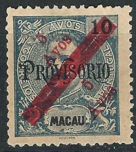 Macau (China) 161b MHR F/VF 1911 SCV $700.00