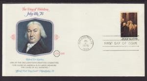 US Declaration Independence 1976 Fleetwood U/A FDC BIN