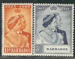 Barbados 210-11 SG 265-66 Silver Wedding MNH VF 1949 SCV $18.95