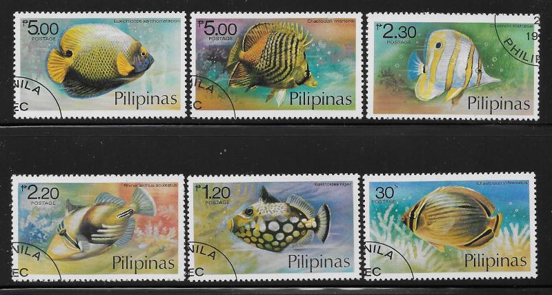 PHILIPPINES SC# 1379-84  FVF/CTO W/HINGE REMNANT  1978