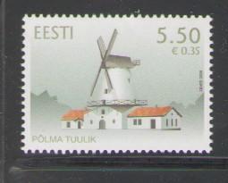 Estonia Sc 602 2008 Polma Windmill stamp mint NH