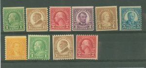 United States #597-606  Single (Complete Set)