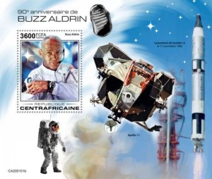 Central Africa - 2020 Astronaut Buzz Aldrin - Stamp Souvenir Sheet - CA200101b