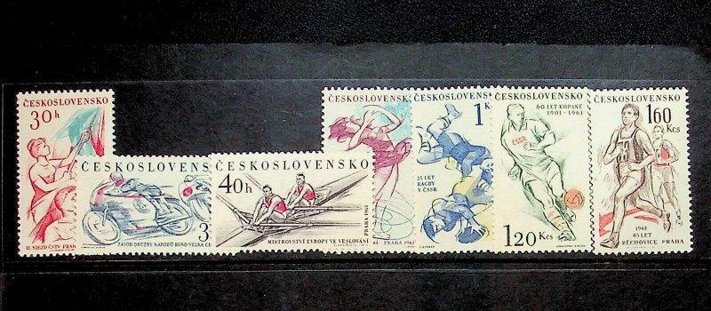 Czechoslovakia Sc 1023-9 MNH Set of 1961 - Sport