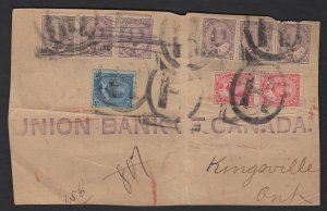 1910ca 69c money packet rate to Kingsville, Ont. Union Bank of Canada. Scarce...