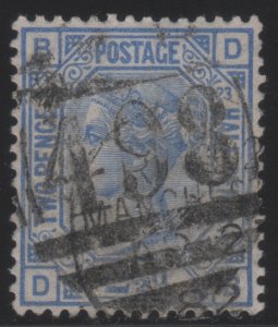 82 SG157 Plate 23  2 1/2d Blue D-B