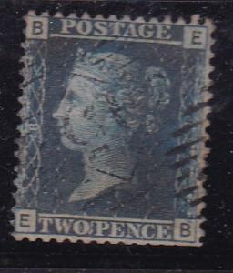 Great Britain 1858 2d blue  F/VF/used