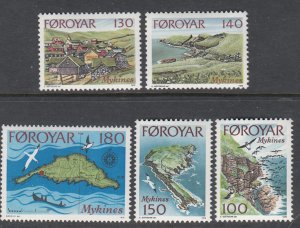 Faroe Islands 31-35 MNH VF