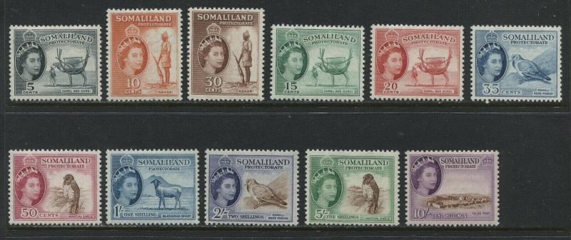 Somaliland Protectorate QEIi 1953-58 complete set mint o.g.