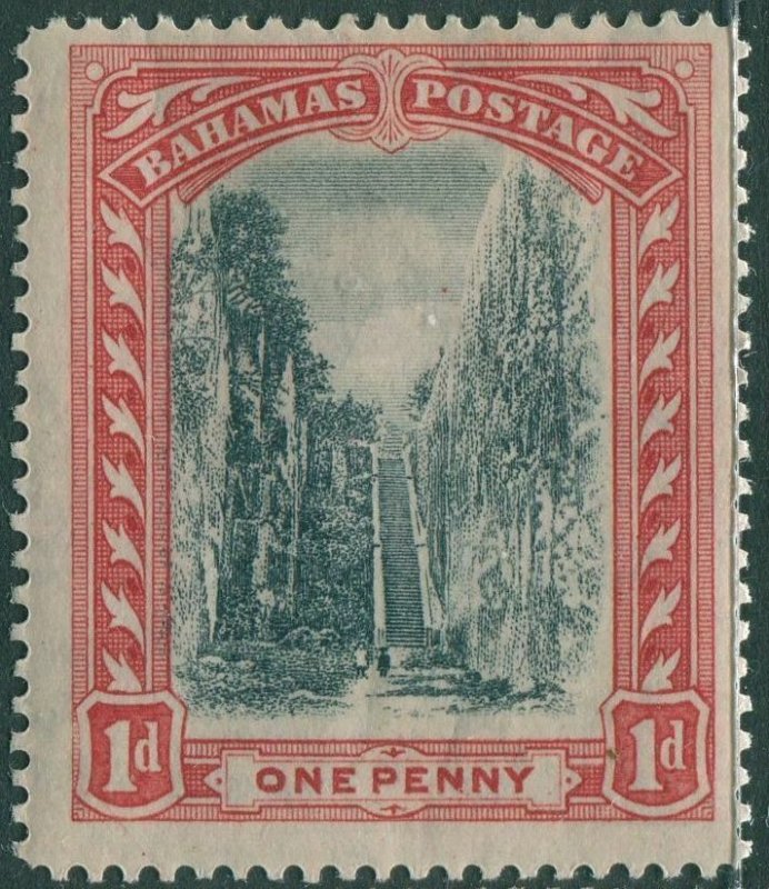 Bahamas 1901 SG75 1d black and red Queen's Staircase Nassau wmk mult crown CA MH