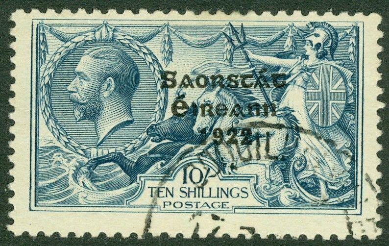 EDW1949SELL : IRELAND 1928 Scott #79b Wide '1922' var VF, Used. Choice. Cat $425