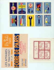 France Czech Swiss Danzig Poster Cinderella Labels (Appx 200+Stamps) NT 8736