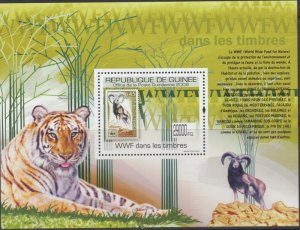 GUINEE GUINEA 2009 SHEET TIGERS WILDCATS WILDLIFE WILDLIFE ON STAMPS WWF