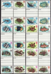 1978-79 Bermuda complete gutter pair set (17) MNH Sc# 363 / 379 CV $59.90