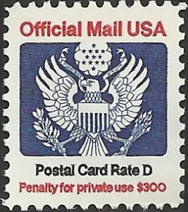 # O138 MINT NEVER HINGED EAGLE HOLDING ARROWS AND BRANCH