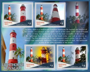 Stamps. Fauna. Lighthouses 2023 year, 1+1 sheets  perforated  NEW