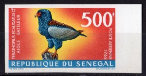 Senegal 1968 Sc#C57 BIRD EAGLE BATELEUR Single IMPERFORATED MNH